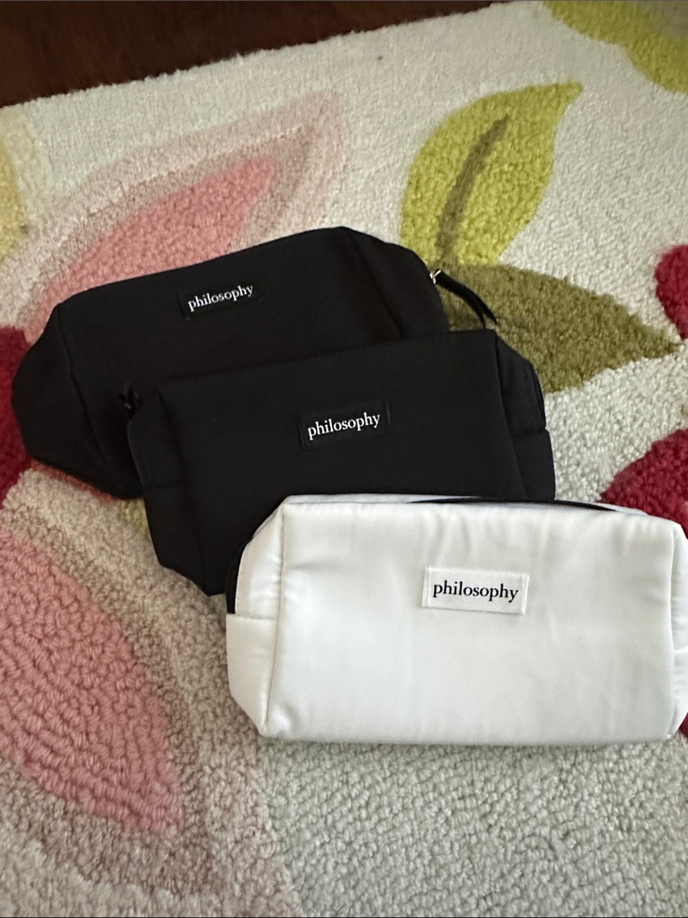 Philosophy Black and White Toiletry Bags Set